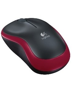 Mouse raton logitech m185 optico wireless inalambrico rojo 2 4ghz