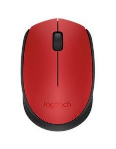 Mouse raton logitech m171 optico wireless inalambrico rojo