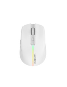 Mouse raton coolbox gaming w01 blanco 1600 dpi inalambrico recargable