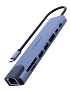 Minidock coolbox c81 aluminio usb  c a hdmi 4k  2xusb  a  pd 100w  usb  c  sd  microsd  rj4