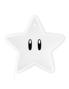Luz neon pared paladone super mario bros super estrella