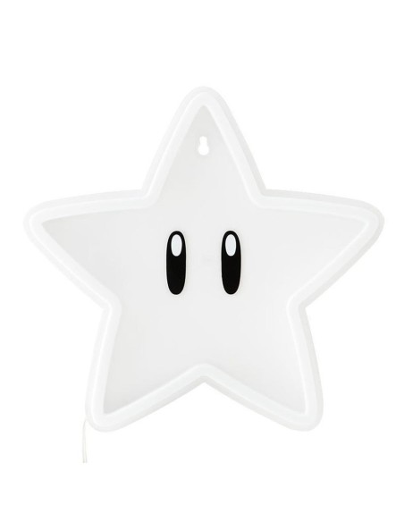 Luz neon pared paladone super mario bros super estrella