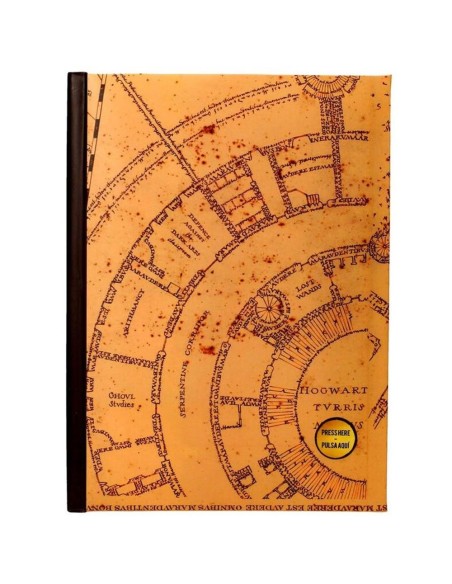 Libreta sd toys harry potter mapa merodeador con luz