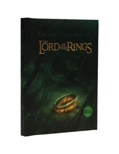 Libreta sd toys el señor de los anillos un anillo para gobernarlos a todos con luz
