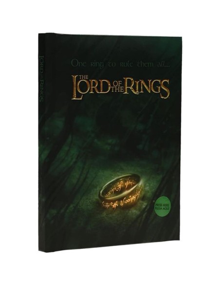 Libreta sd toys el señor de los anillos un anillo para gobernarlos a todos con luz