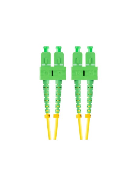 Latiguillo fibra optica sc  apc lanberg 2m mono duplex g657a1 lszh amarillo
