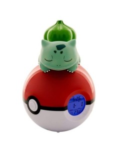 Lampara led despertador reloj teknofun madcow entertainment pokemon bulbasaur durmiendo en pokeball