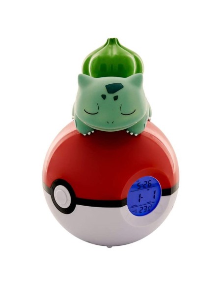Lampara led despertador reloj teknofun madcow entertainment pokemon bulbasaur durmiendo en pokeball