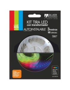 Kit tira led silver electronics 540 lm  m  3m  12v  7 2w  m  rgb