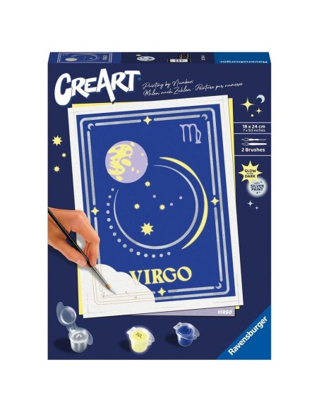 Kit para pintar con números ravensburger creart serie trend d zodiac virgo