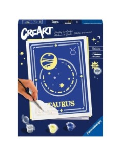 Kit para pintar con números ravensburger creart serie trend d zodiac tauro