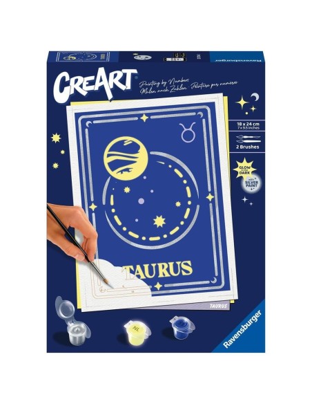 Kit para pintar con números ravensburger creart serie trend d zodiac tauro