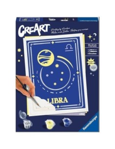 Kit para pintar con números ravensburger creart serie trend d zodiac libra