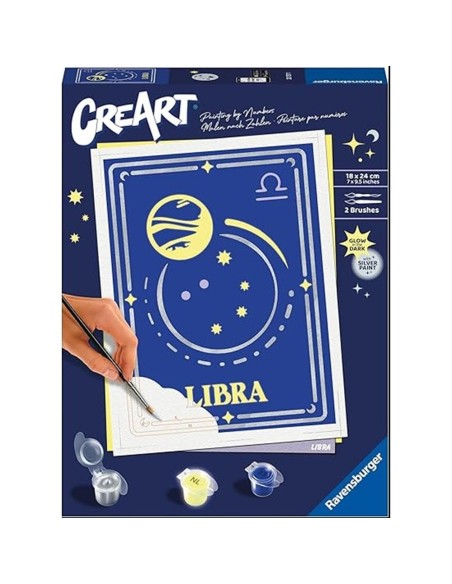 Kit para pintar con números ravensburger creart serie trend d zodiac libra