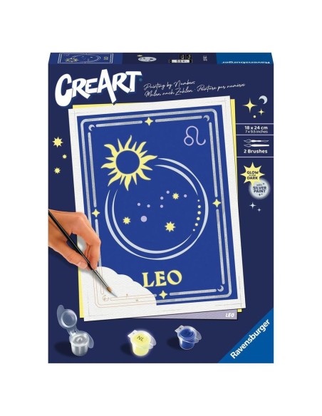 Kit para pintar con números ravensburger creart serie trend d zodiac leo