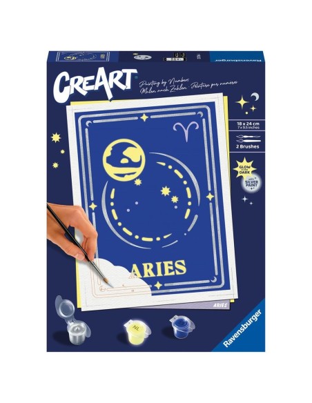 Kit para pintar con números ravensburger creart serie trend d zodiac aries