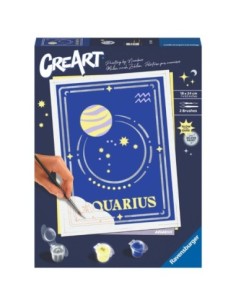 Kit para pintar con números ravensburger creart serie trend d zodiac acuario