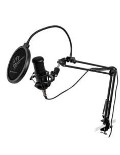 Kit microfono phoenix streamcast pro gaming conector jack  brazo articulado  filtro antipop y mont