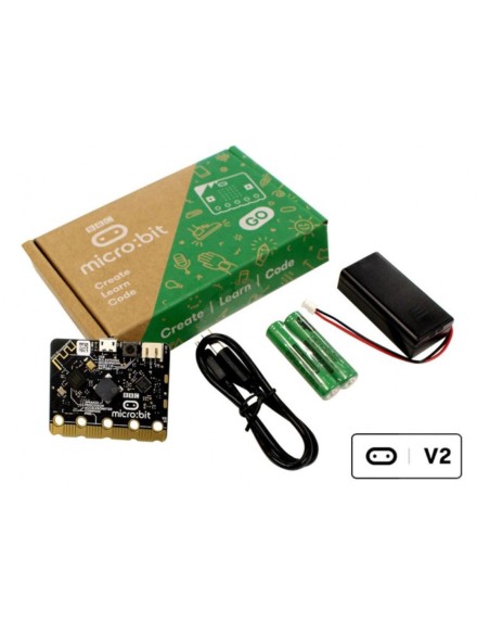 Kit microbit go v2 2 con placa microbit  pilas  portapilas  cable usb