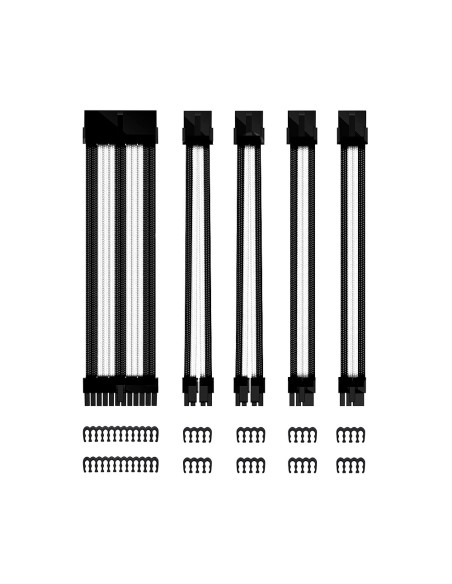 Kit de extension phoenix cables fuente de alimentacion 30cm 24 pines  4  4 pines  6  2 pines bla