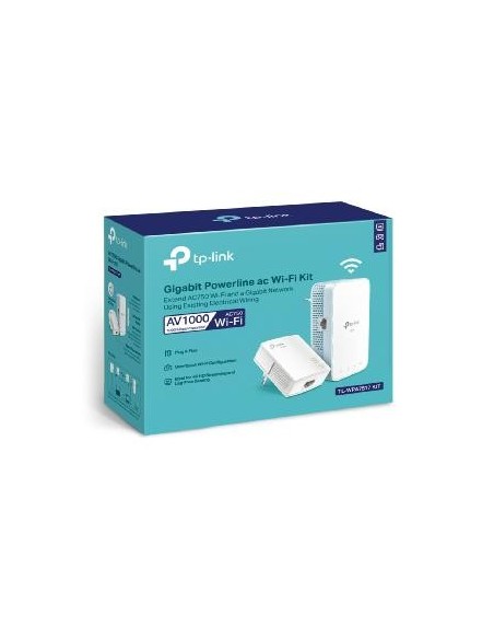 Kit de adaptadores powerline ac tp  link tl  wpa7517 kit dual band