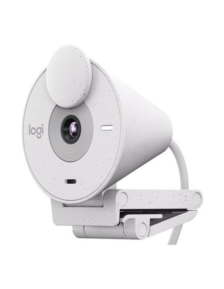 Webcam logitech brio 300 blanco crudo full hd  usb tipo c