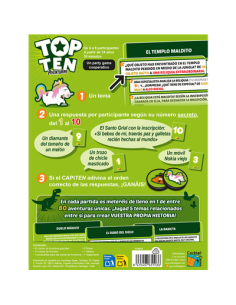 Juego de mesa top ten aventuras