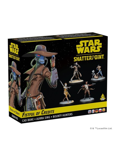 Juego de mesa star wars shatterpoint fistful of credits cad bane squad pack edad recomendada 14 años