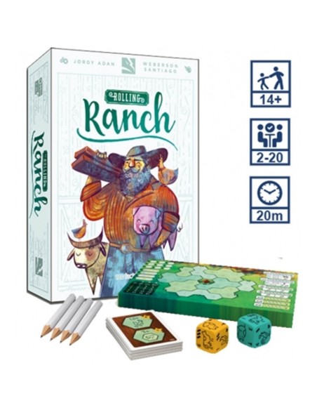 Juego de mesa rolling ranch en español pegi 12