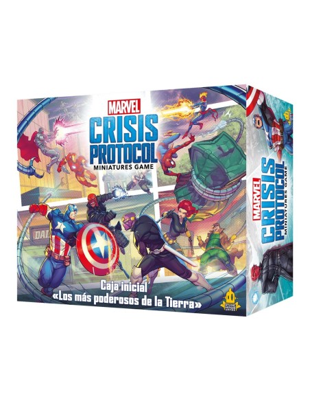 Juego de mesa marvel crisis protocol caja inicial los mas poderosos de la tierra edad recomendada 14