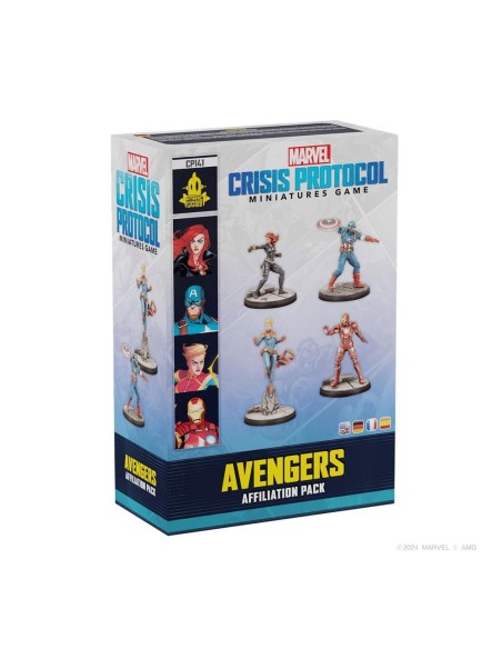 Juego de mesa marvel crisis protocol avengers affiliation pack edad recomendada 14 años