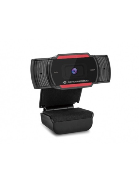 Webcam fhd conceptronic amdis04r  1080p  usb  30 fps  angulo vision 65g  foco fijo  microfono