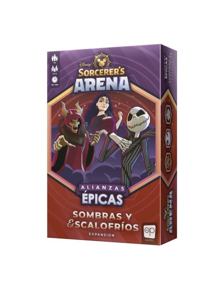 Juego de mesa disney sorcerer arena sombras y escalofrios expansion edad recomendada 13 años