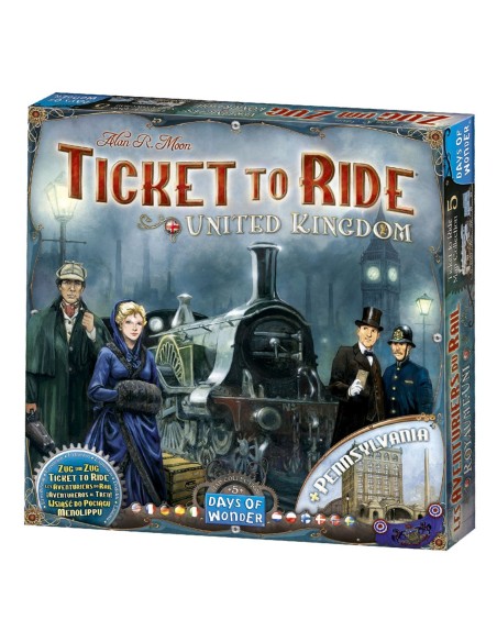 Juego de mesa ¡aventureros al tren reino unido pegi 8