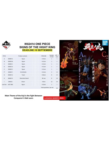 Ichiban kuji banpresto one piece signs of the hight king