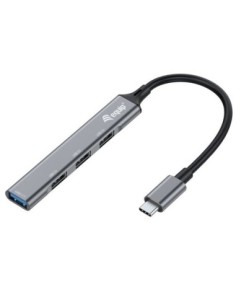 Hub usb tipo c equip life 1 x usb tipo c  3 x usb 2 0  aluminio
