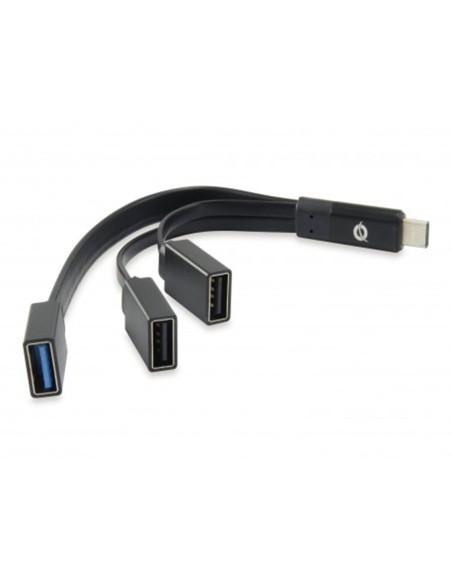 Hub usb tipo c conceptronic hubbies01b 1 x usb 3 0  2 x usb 2 0
