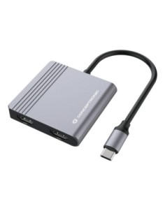 Hub usb tipo c conceptronic donn13g 2 x hdmi  1 x usb 3 0  1 x usb tipo c
