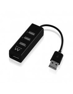 Hub usb ewent 4 puertos  usb 2 0  negro