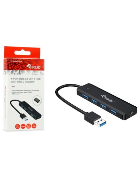 Hub usb equip life a 4 x usb 3 2  1 x usb tipo c  adaptador usb tipo c