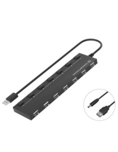 Hub usb 2 0 conceptronic hubbies08 7 puertos con interruptores
