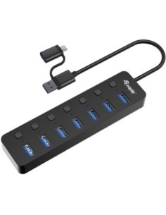 Hub equip usb tipo a  adaptador usb tipo c 7 en 1