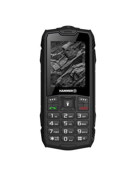 Telefono movil rugerizado hammer rock 2 4 pulgadas  0 3mpx  2g