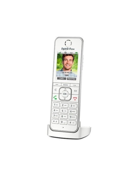Telefono inalambrico dect digital fritz c6 blanco  pantalla color  manos libres