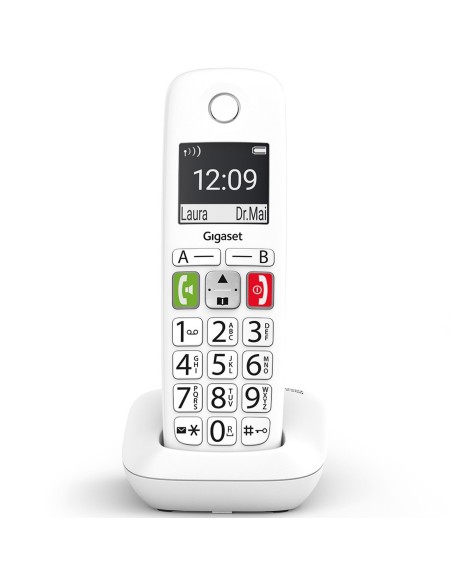 Telefono fijo inalambrico gigaset e290 blanco 150 numeros  21 tonos