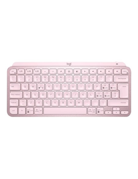 Teclado logitech mx keys mini rosa wireless inalambrico