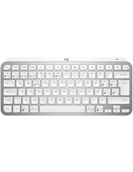 Teclado logitech mx keys gris palido wireless inalambrico qwerty español