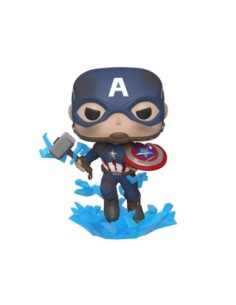 Funko pop marvel los vengadores endgame capitan america con escudo roto y mjolnir 45137