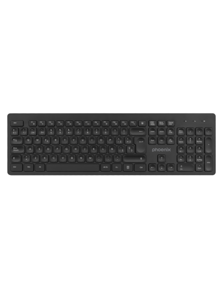 Teclado inalambrico qwerty phoenix k200 negro delgado