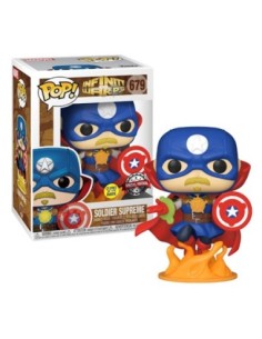 Funko pop marvel infinity warps soldado supremo glow in the dark brillo en la oscuridad exclusivo 36